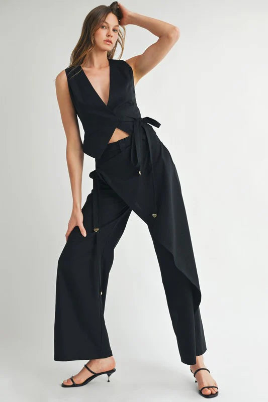 VEST ASSYMETRIC PANT SET