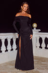 ABBIE BLACK OFF SHOULDER MAXI