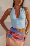 ALEXIS CUT OUT HALTER MAXI PINK ORANGE