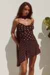 CHOCO LEMON POLKA ALORA DRESS