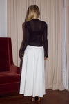 WHITE ZIMA FLOWY SKIRT