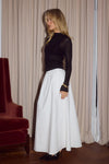 WHITE ZIMA FLOWY SKIRT