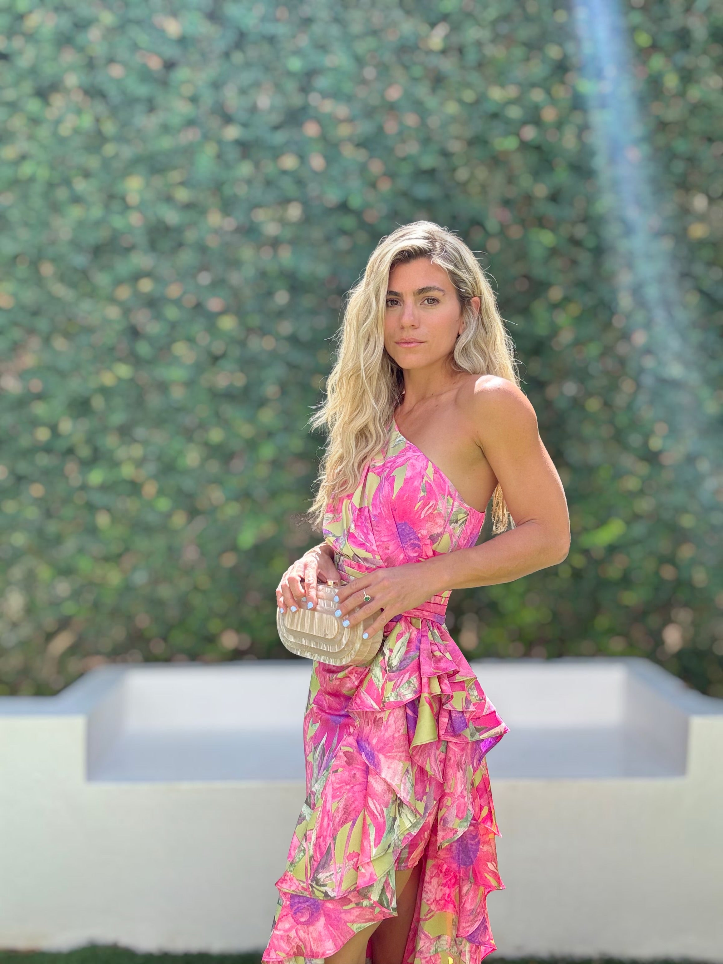 Herlipto Le Negresco Floral Dress sky M Herlipto Le Negresco Floral Dress sky M