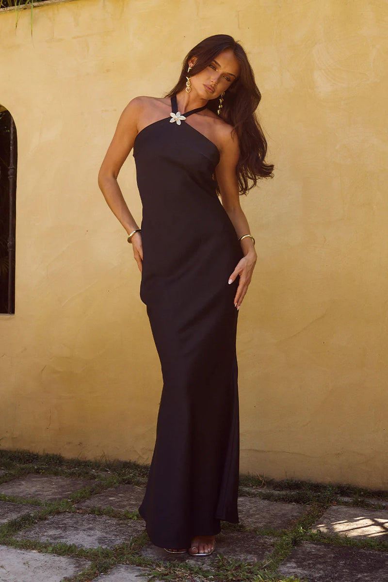 BLACK CHARA MAXI DRESS