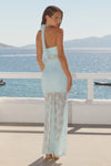 ICE BLUE ANNIKA HALTER LACE MAXI