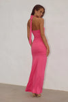 HOT PINK ALOLA HALTER DRESS