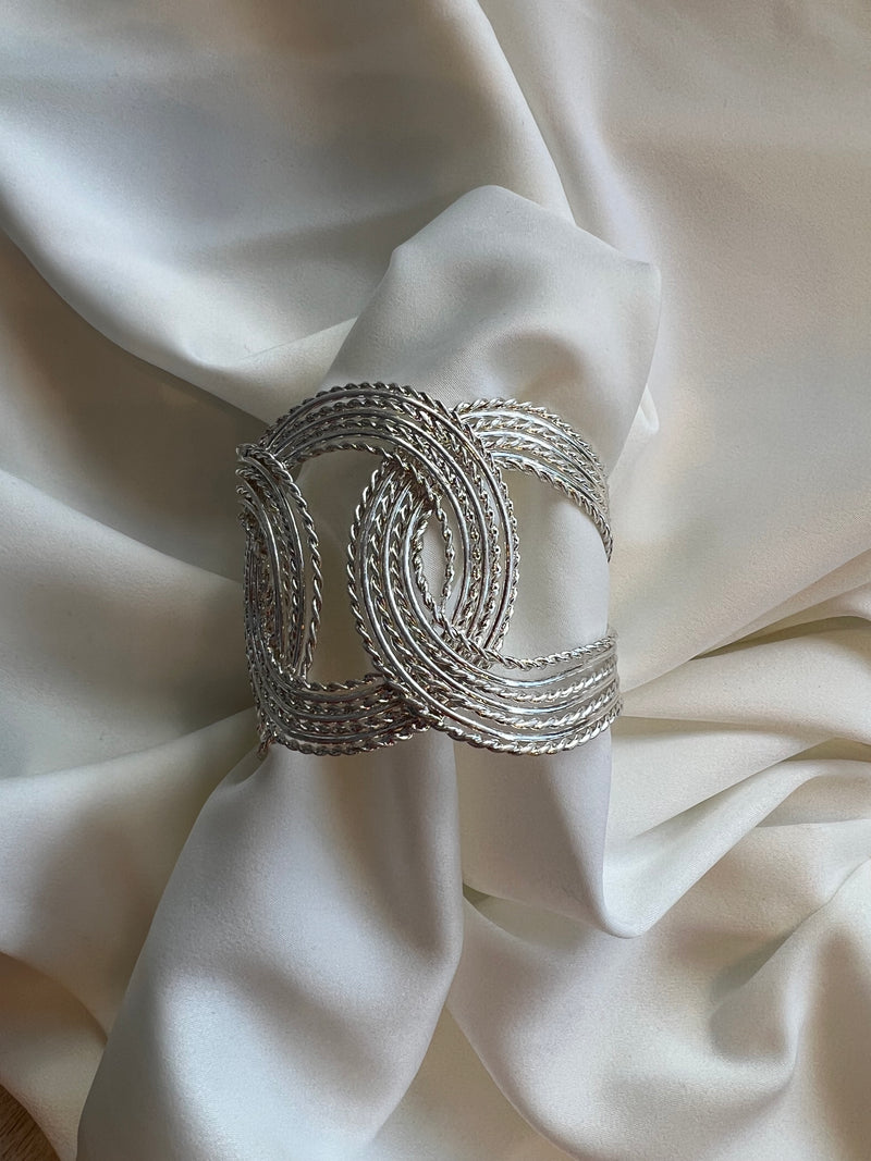 Silver Open Circle Cuff