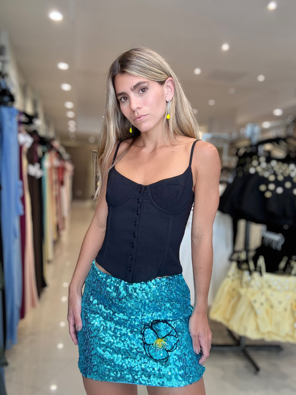 SEQUIN FLORAL ACCENT MINI