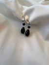 DOUBLE BLACK DROP EARRINGS