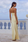 BUTTERMILK ESTELLE COWL HALTER MAXI DRESS