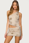 BEADED BEIGE TOP
