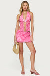 PINK SPLIT TOP SET