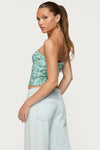 SAGE SEQUIN STRAPLESS TOP