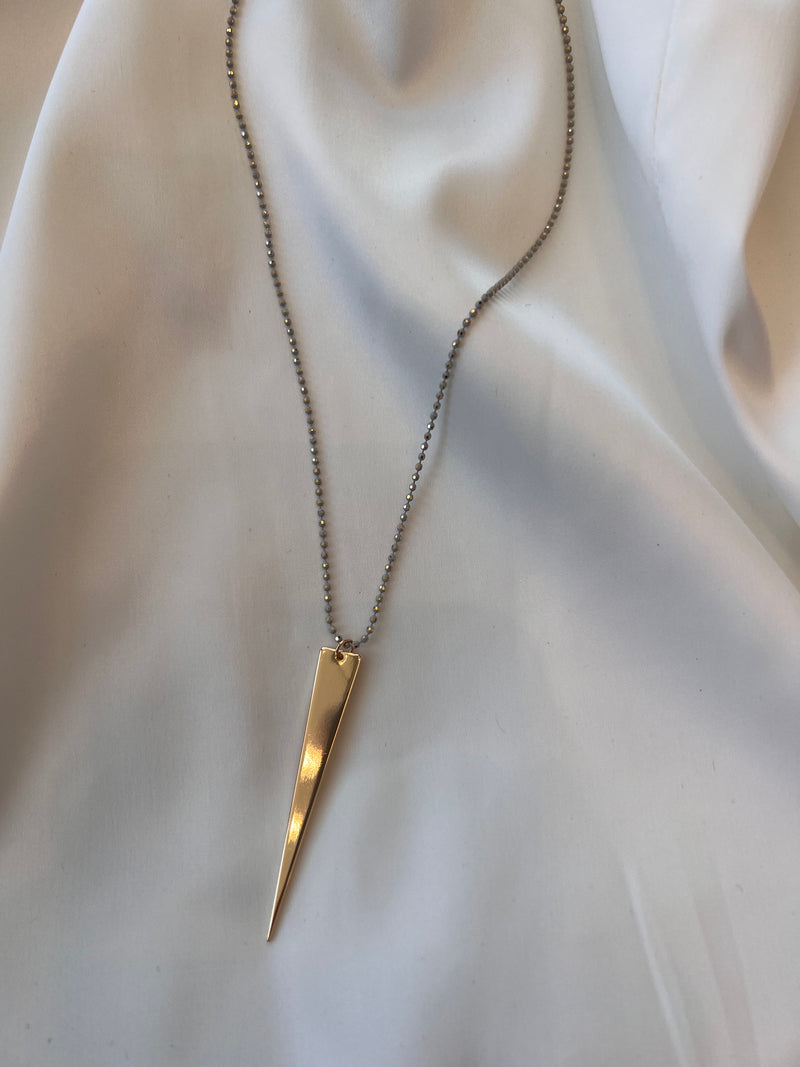 GREY STRING NECKLACE