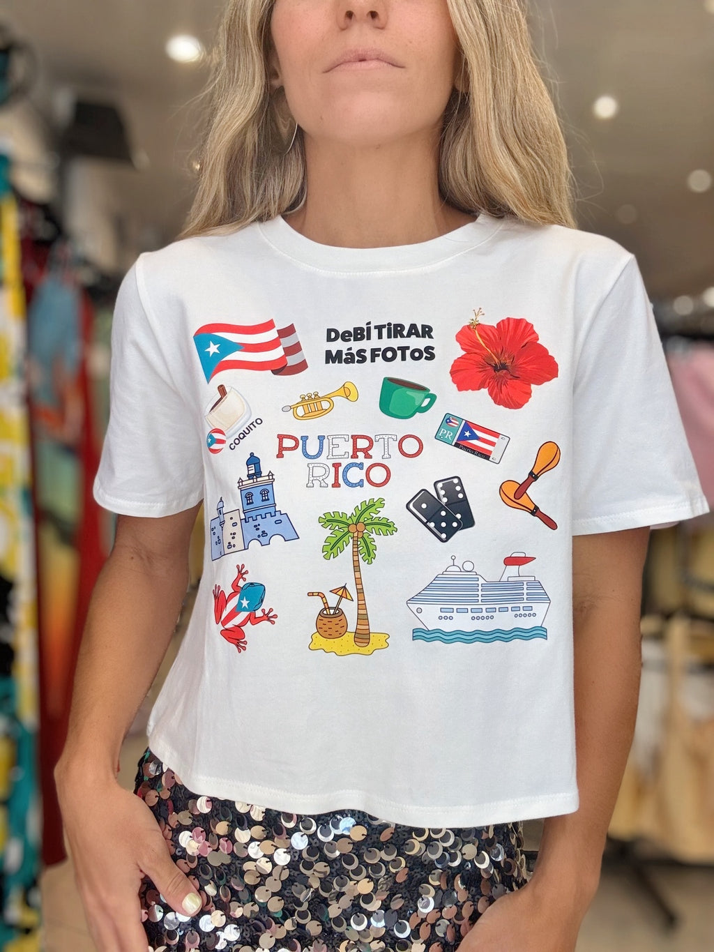 BRIA HELLO PUERTO RICO  CROP TOP