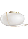 ROUND GOLD CLOSING CLUTCH