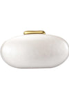 ROUND GOLD CLOSING CLUTCH