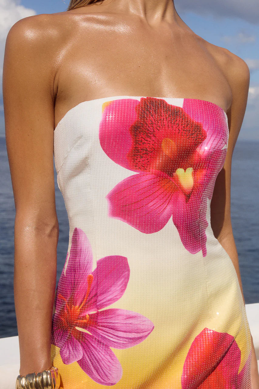 IBIZA MINI DRESS TROPICAL OMBRE