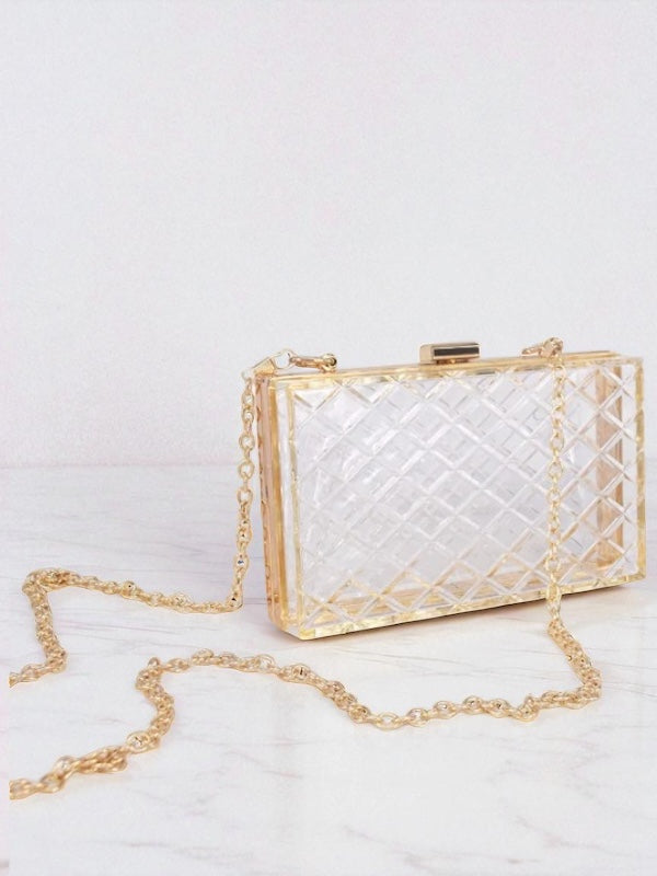 CLEAR ACRYLIC CLUTCH