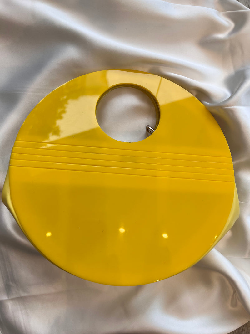 YELLOW ROUND HANGBAG