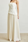 ROSETTE CHIFFON MAXI DRESS