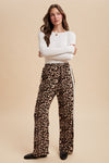 MOCHA LEOPARD TRIM PANT