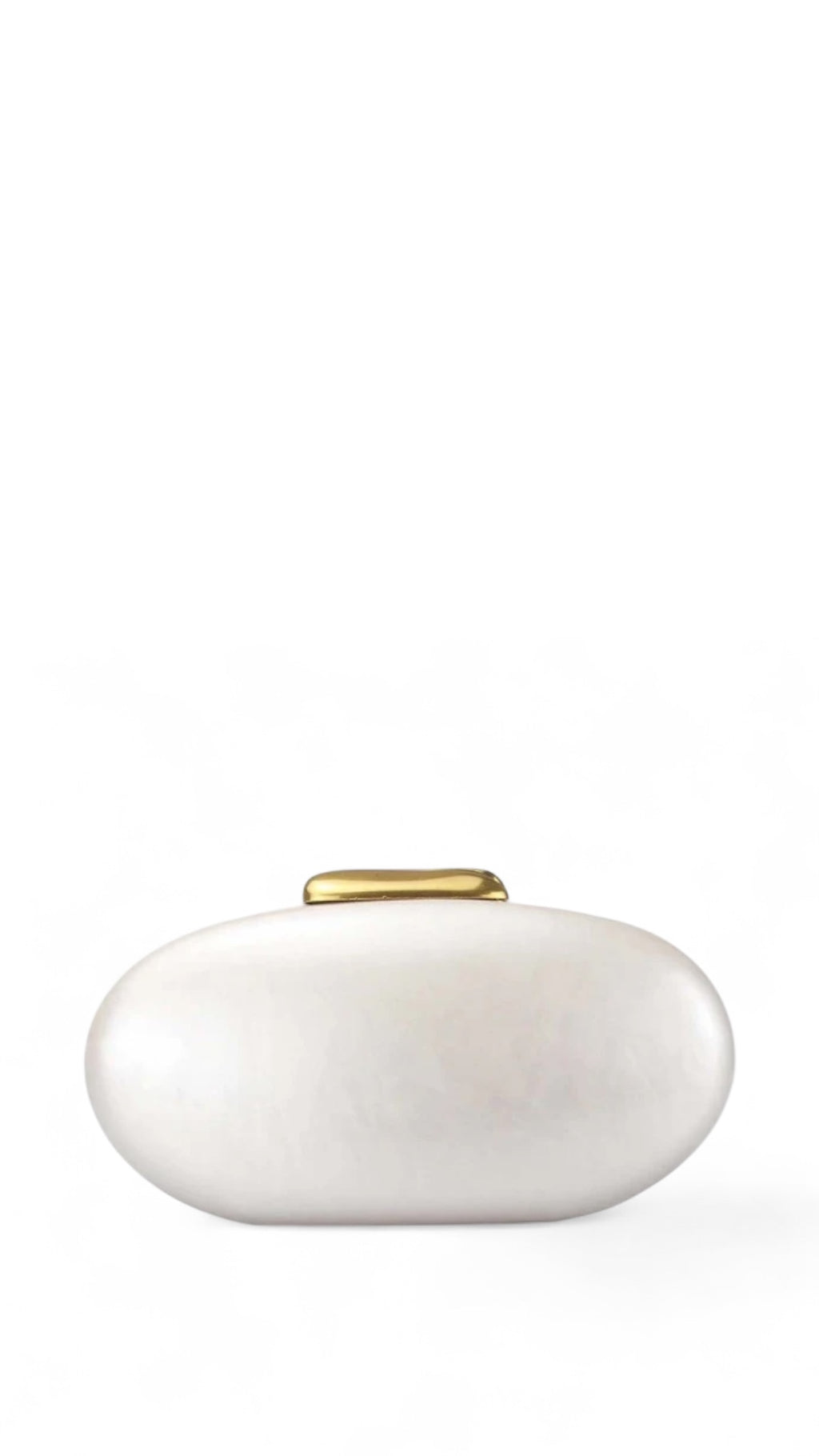 ROUND GOLD CLOSING CLUTCH
