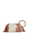 COW PRINT WRISTLET CLUTCH