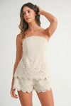 OATMEAL EMBROIDERED SET