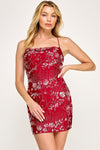 FLORAL BEADED MINI DRESS