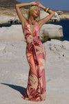 HALTER MAXI KAELI BERRY PRINT