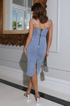 HIGH STANDARDS DENIM MIDI