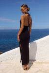 BLACK LILABELLE HALTER KNIT MAXI