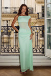 KEY LIME NAELLE ONE SHOULDER MAXI