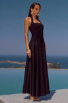 BLACK ODINA SQUARE NECK MAXI