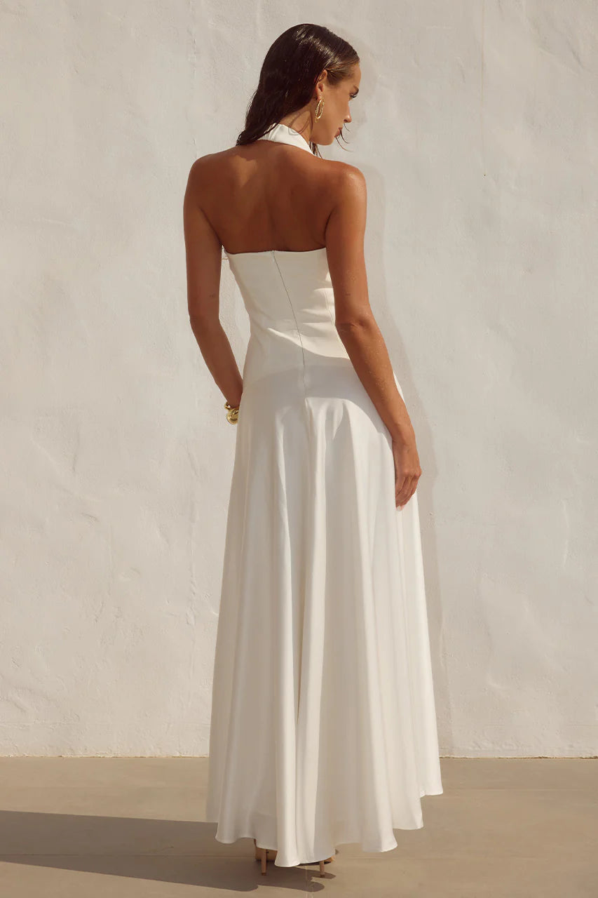 IVORY ODINA SQUARE NECK MAXI