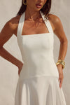 IVORY ODINA SQUARE NECK MAXI