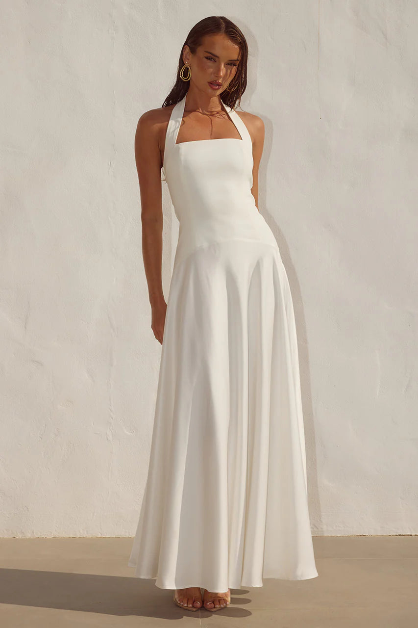IVORY ODINA SQUARE NECK MAXI