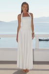 IVORY ODINA SQUARE NECK MAXI