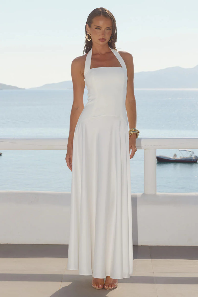 IVORY ODINA SQUARE NECK MAXI