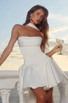 IVORY ORIANA STRAPLESS BUSTIER MINI DRESS