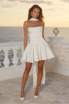 IVORY ORIANA STRAPLESS BUSTIER MINI DRESS