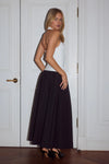 BLACK ZIMA MIDI SKIRT