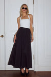 BLACK ZIMA MIDI SKIRT