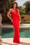 RED ROSE MAXI DRESS