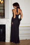 MARBELLA HALTER MAXI BLACK