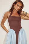 SAMMI CHOCO SKY BLUE MAXI