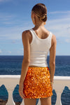 ORANGE IDALIA MINI SKIRT