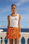 ORANGE IDALIA MINI SKIRT