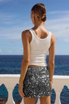SILVER IDALIA MINI SKIRT